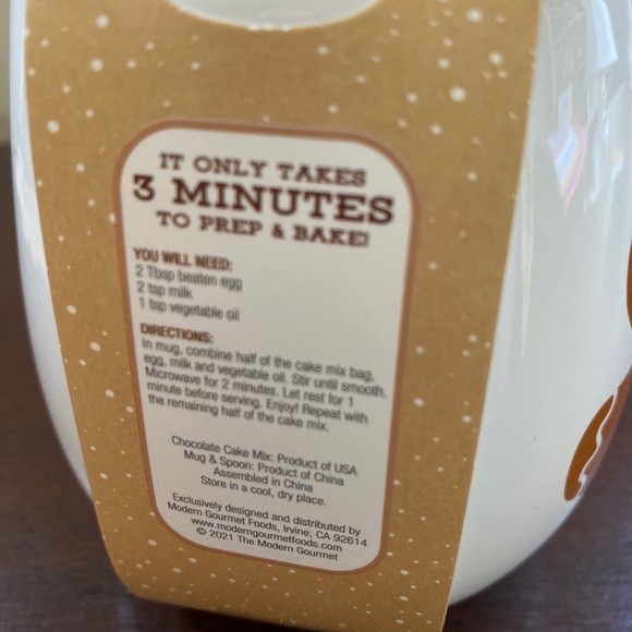 Mug Cake  gift  set: chocolate cake mix, Mug & Spoon - Picture 4 of 6